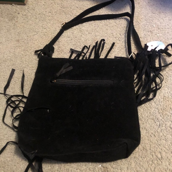 Fringed black purse - Picture 2 of 3